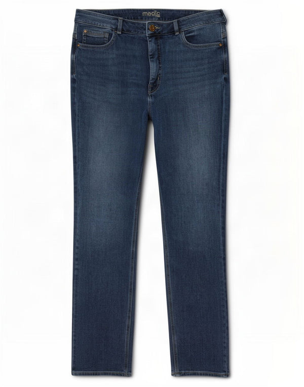 Marks & Spencer Damen Magic Slim Jeans UK 16 Large W32 L27 Blaue Baumwolle