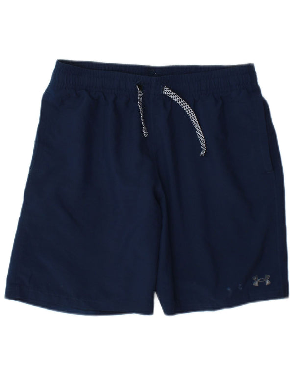 Under Armour Jungen-Sportshorts, 11–12 Jahre, groß, marineblaues Polyester