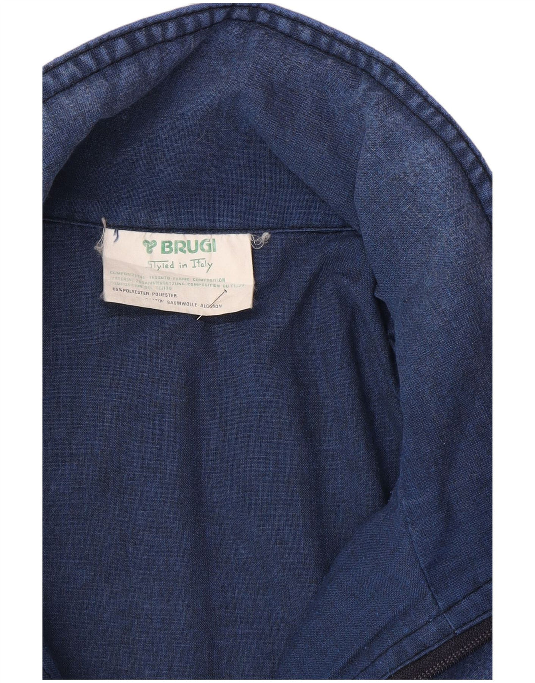 Brugi Damen Übergroße Jeansjacke UK 10 Small Blue Colourblock Polyester