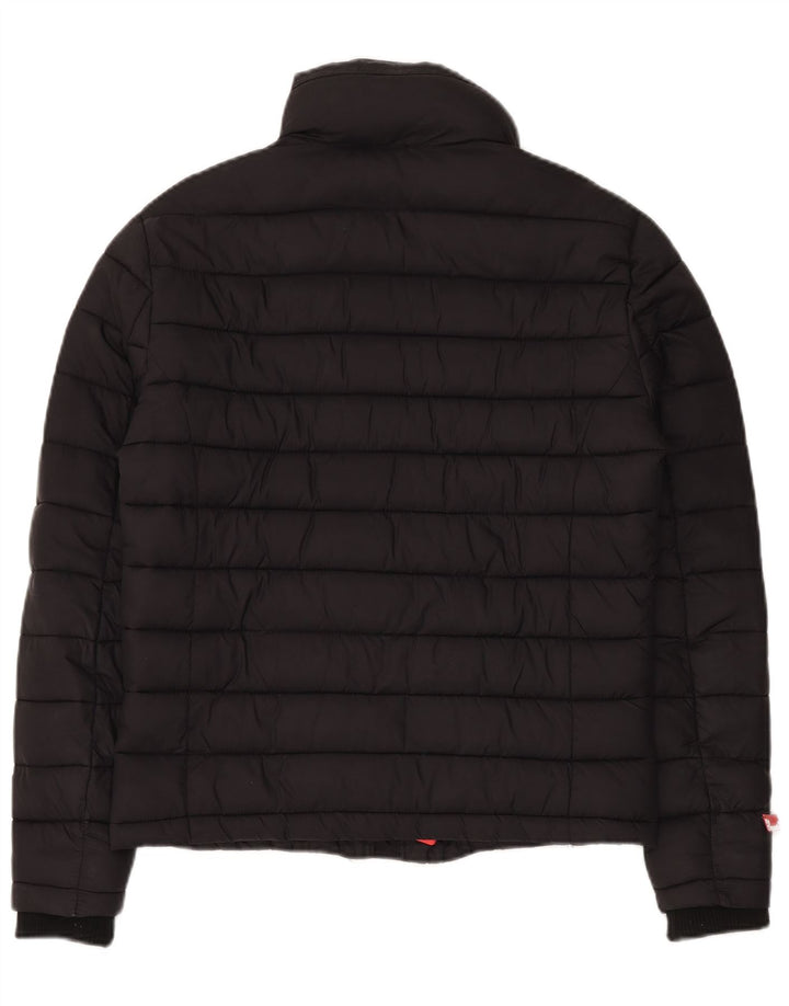 Superdry Herren Wattierte Jacke UK 36 Small Schwarz Nylon