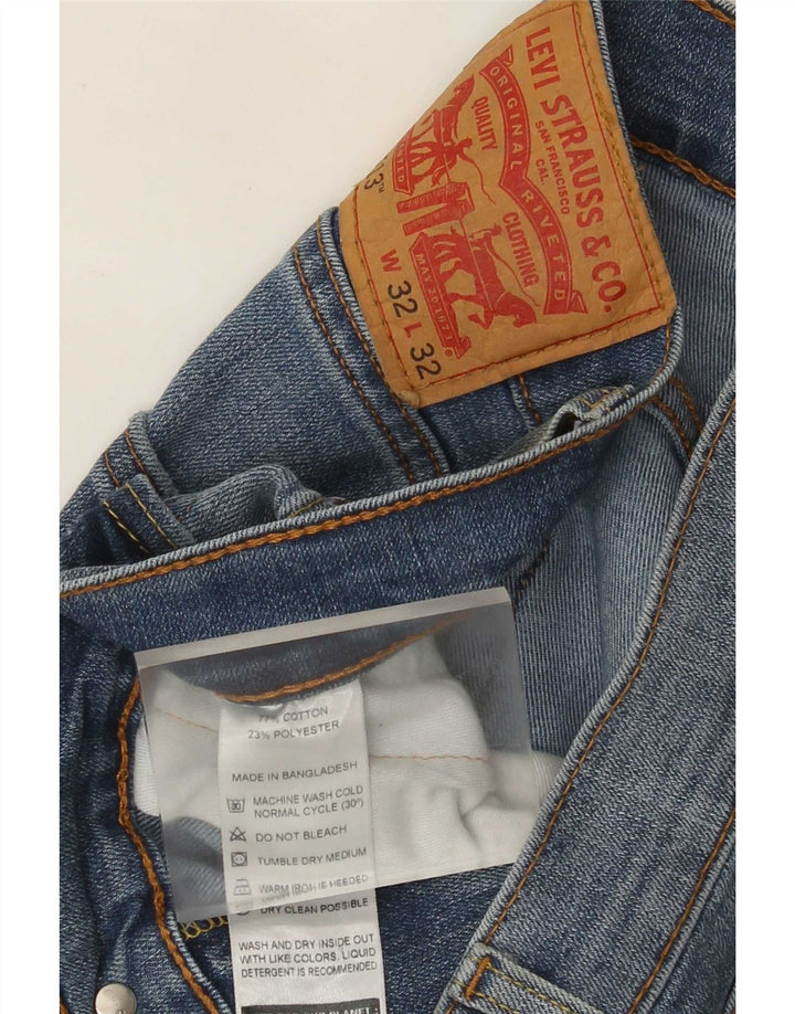 Levi's Herren 513 Straight Jeans W32 L28 Blaue Baumwolle