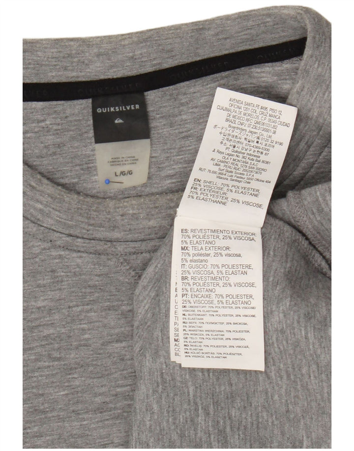Quiksilver Herren-Sweatshirt mit Grafik, Größe L, grau, Polyester