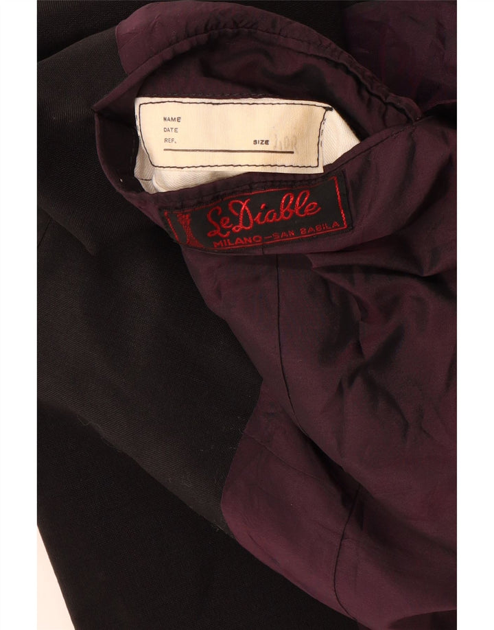 San Babila Herren Milano 1 Knopf Blazer Jacke UK 40 Large Schwarz