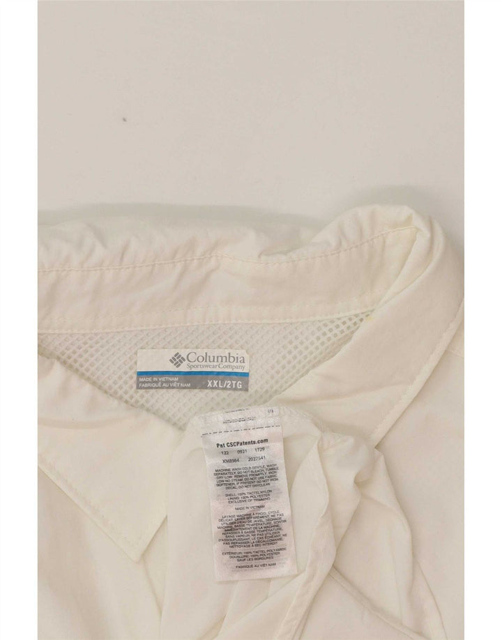 Columbia Herrenhemd 2XL, weißes Nylon