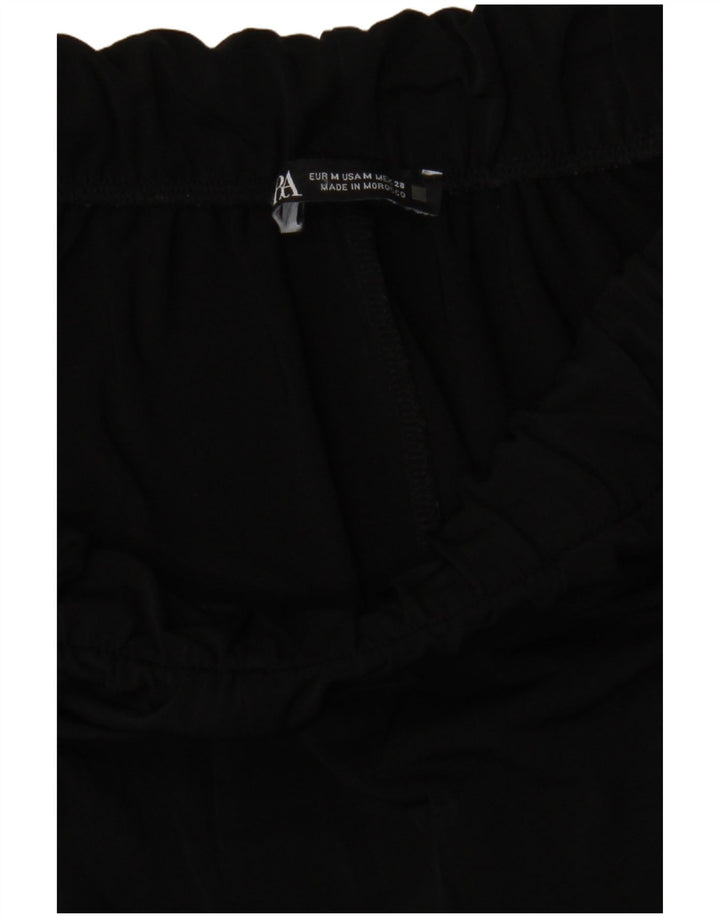 ZARA Damen Trainingshose Jogger UK 12 Medium Schwarz
