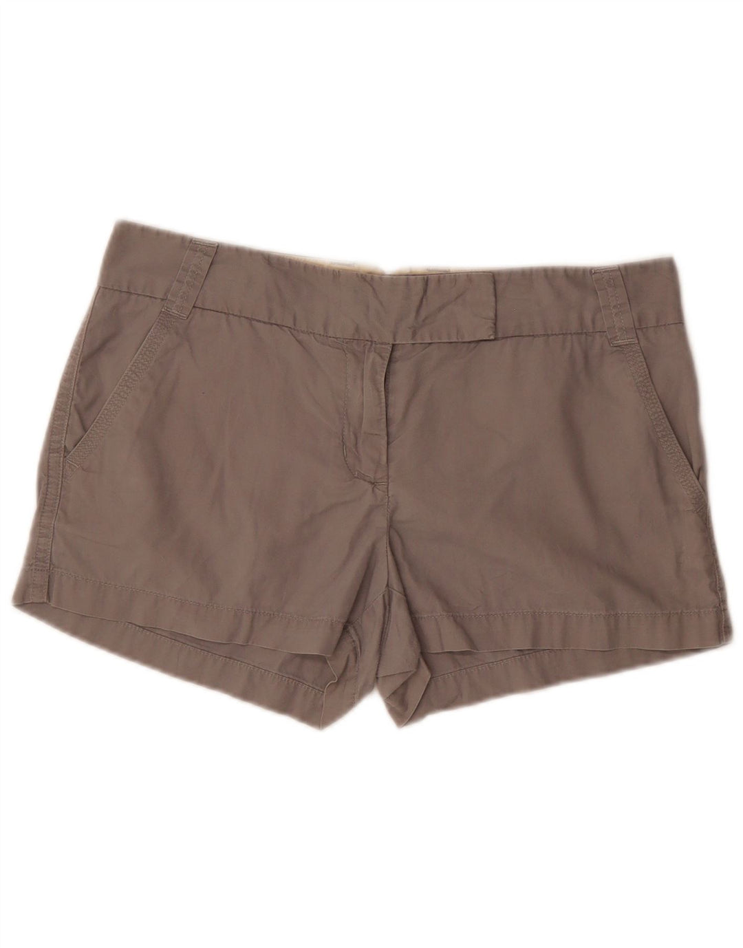 J. Crew Damen Chinoshorts US 8 Medium W33 Grau Baumwolle