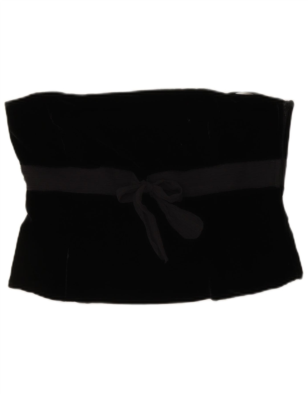 LAURA ASHLEY Damen Samt-Korsett-Top UK 14 Mittelschwarze Viskose