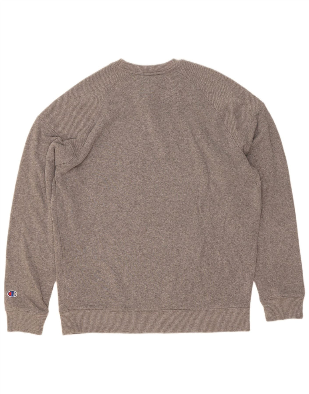 Champion Herren-Sweatshirt-Pullover aus mittelgrau meliertem Polyester
