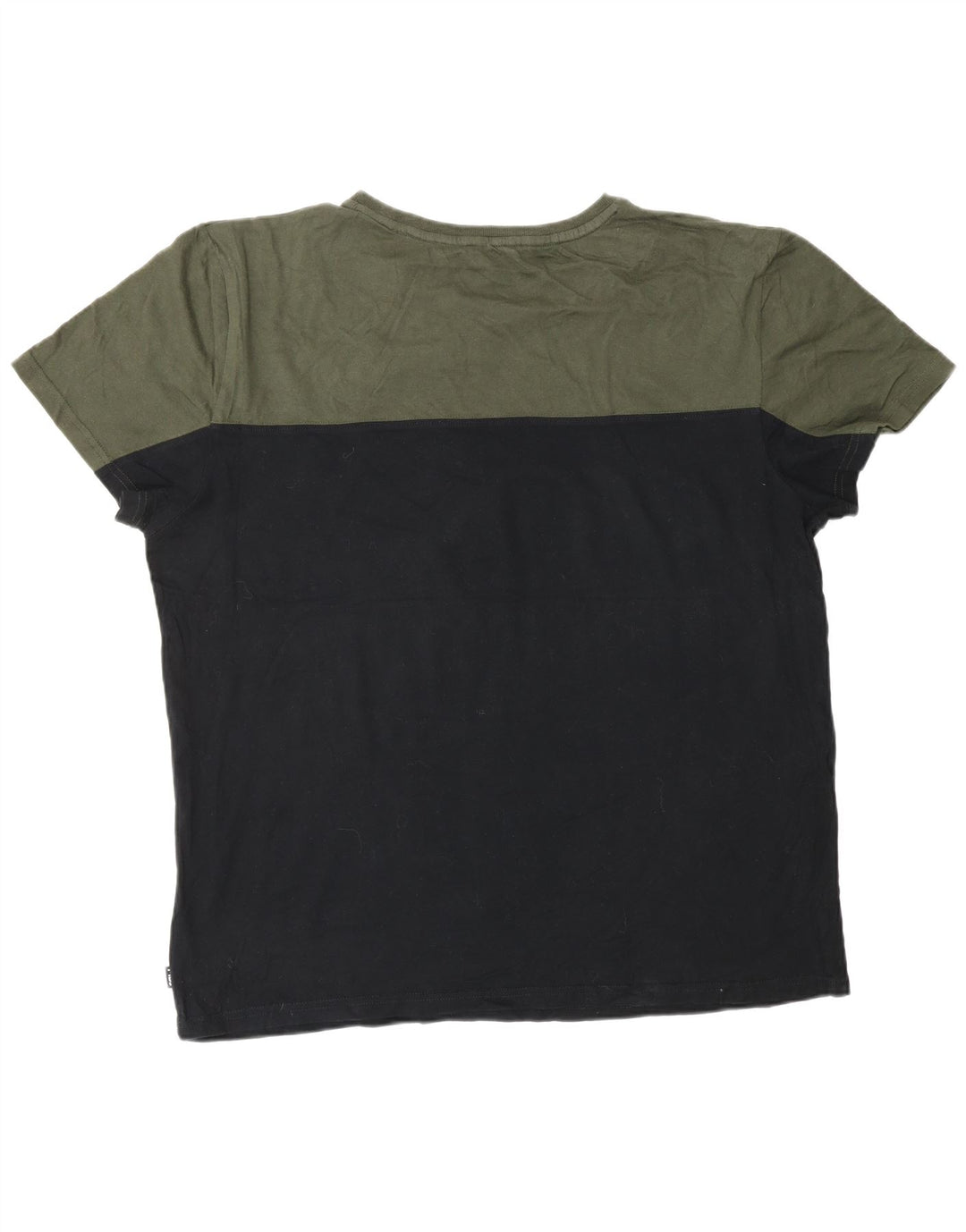 Fila Herren T-Shirt Top 2XL Schwarz Colourblock Baumwolle