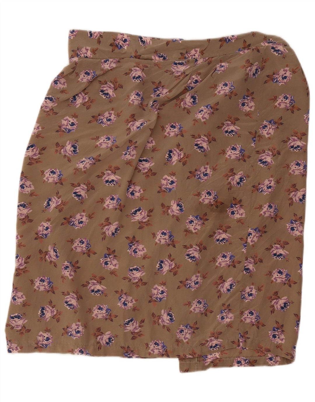 Vintage Damen Wickelrock W34 Groß Beige Floral