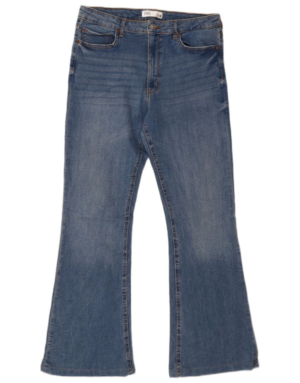 Zara Damen Schlagjeans EU 44 XL W34 L31 Blaue Baumwolle