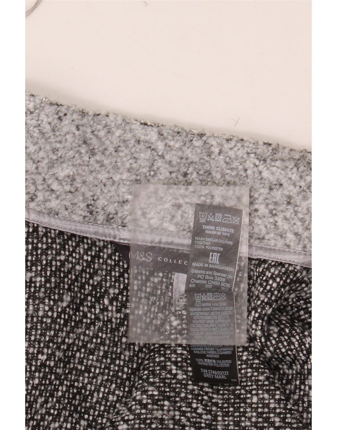 MARKS & SPENCER Damen Übergroßer offener Mantel UK 6 XS Grau meliert