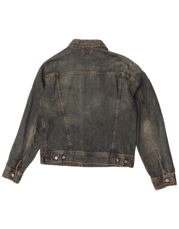 Calvin Klein Jeans Damen Jeansjacke UK 16 Große blaue Baumwolle