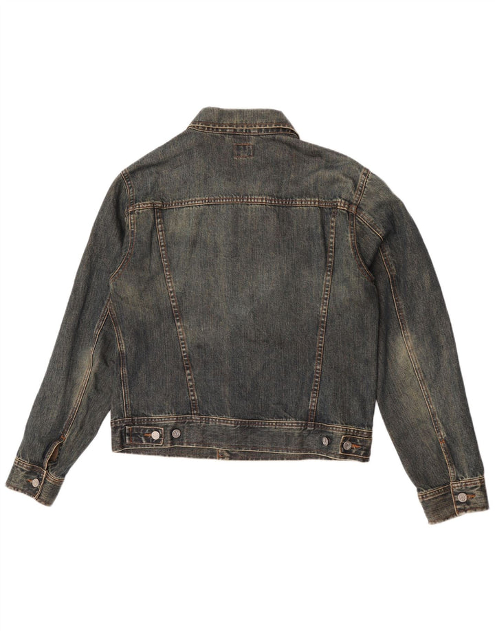 Calvin Klein Jeans Damen Jeansjacke UK 16 Große blaue Baumwolle