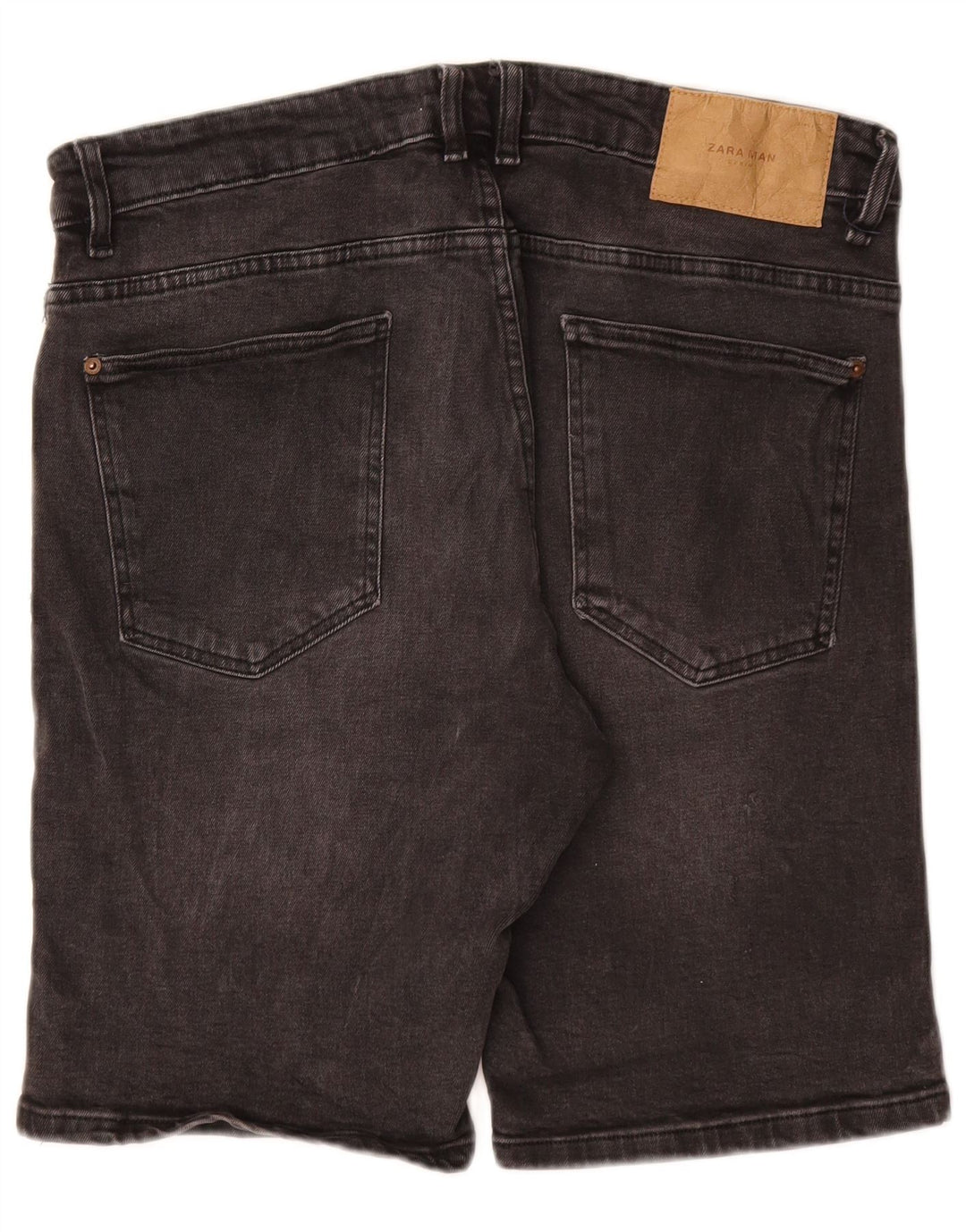 ZARA Herren Jeansshorts EU 46 XL W36 Graue Baumwolle