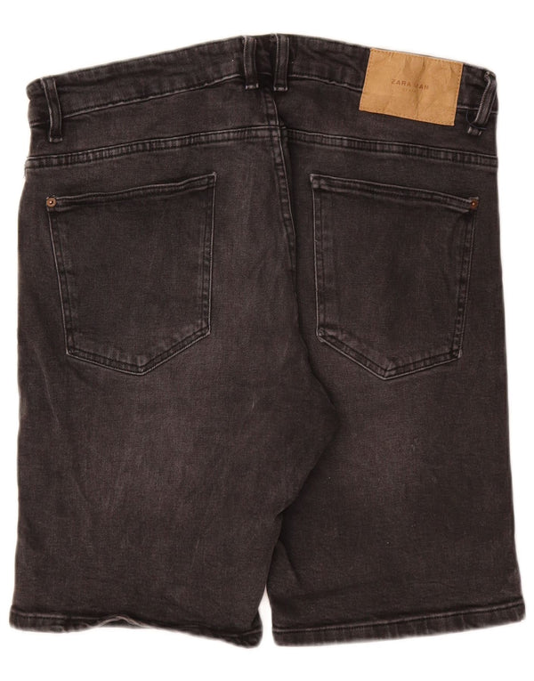 ZARA Herren Jeansshorts EU 46 XL W36 Graue Baumwolle