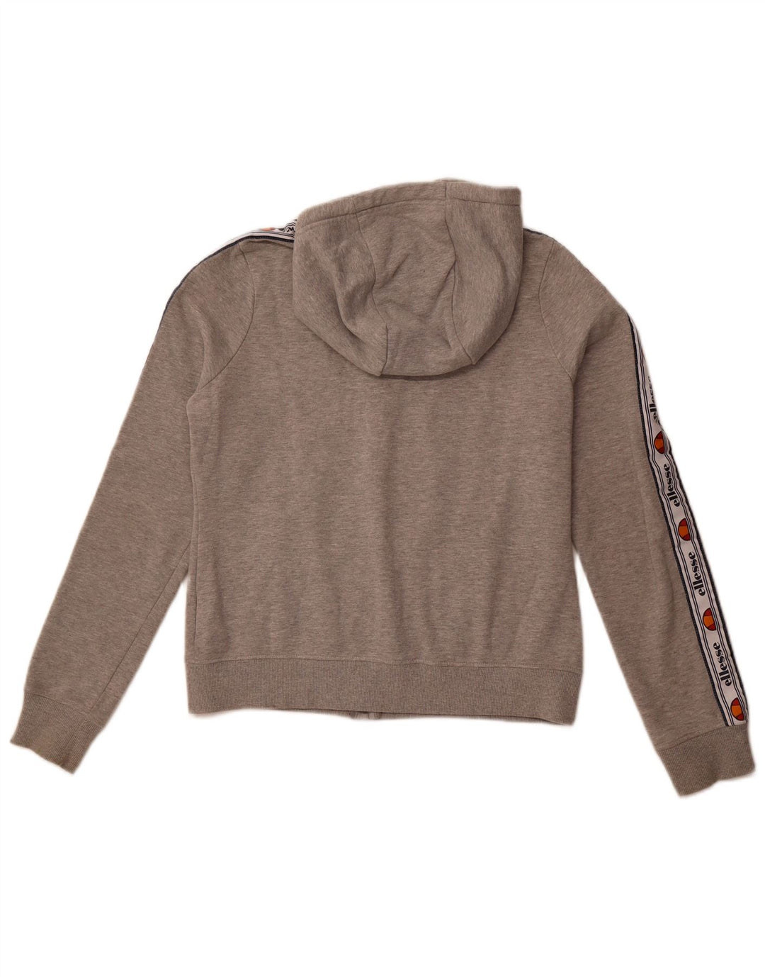 ELLESSE Damen-Kapuzenpullover mit grafischem Reißverschluss, Gr. 10, Größe S, Grau, Baumwolle