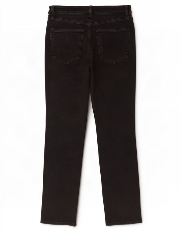 Zara Damen Crop Straight Jeans EU 38 Small W28 L25 Schwarz