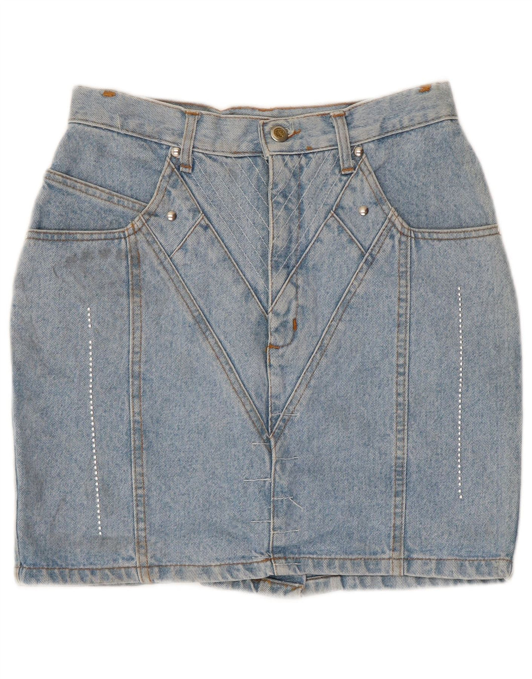 Jinglers Damen Mini-Jeansrock W28 mittelblaue Baumwolle