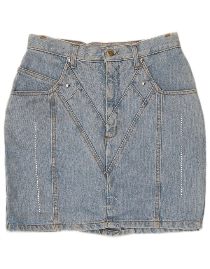Jinglers Damen Mini-Jeansrock W28 mittelblaue Baumwolle