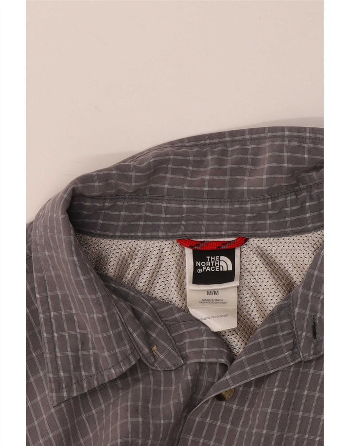 The North Face Herren-Kurzarmhemd aus mittelgrauem Karo-Modal
