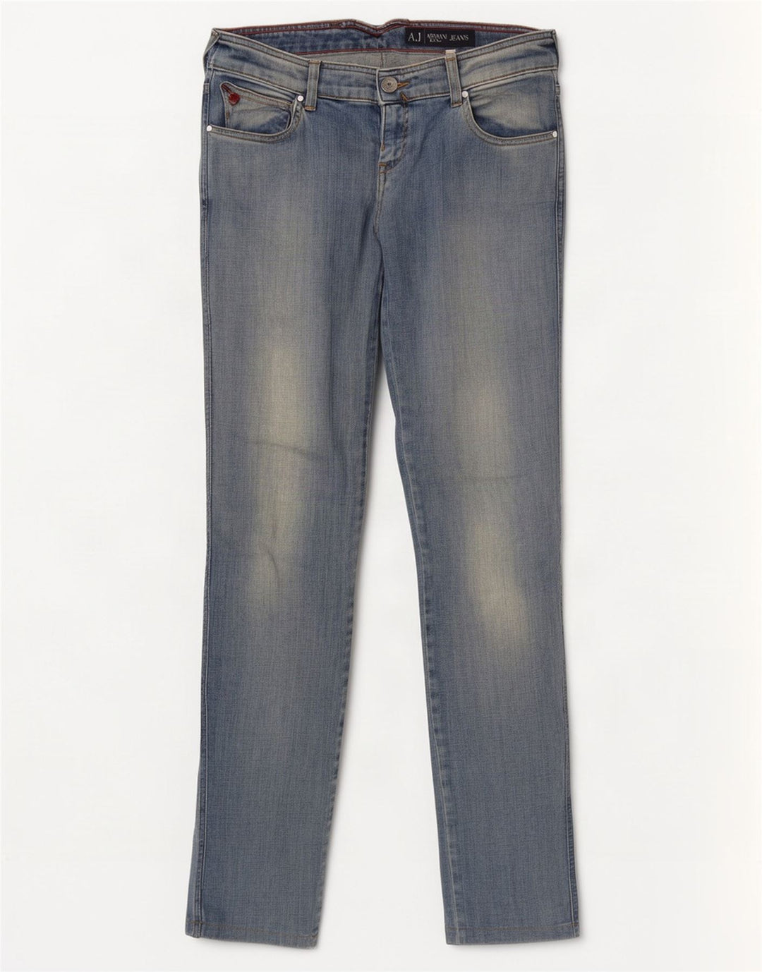 Armani Damen Skinny Jeans W30 L32 Blaue Baumwolle