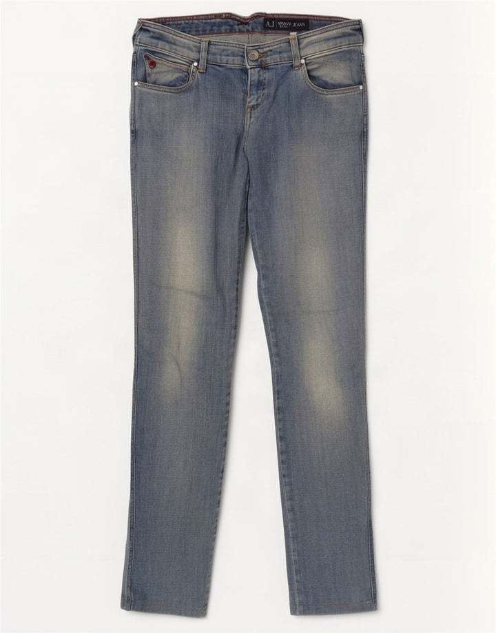 Armani Damen Skinny Jeans W30 L32 Blaue Baumwolle