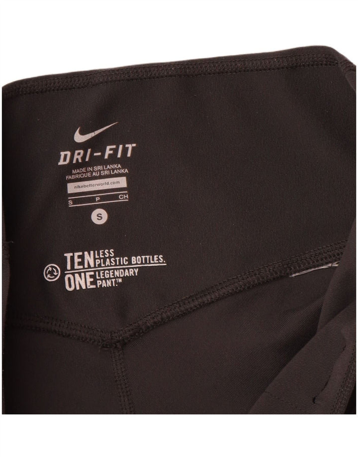 Nike Damen Dri Fit Capri Leggings UK 8 Small Schwarz