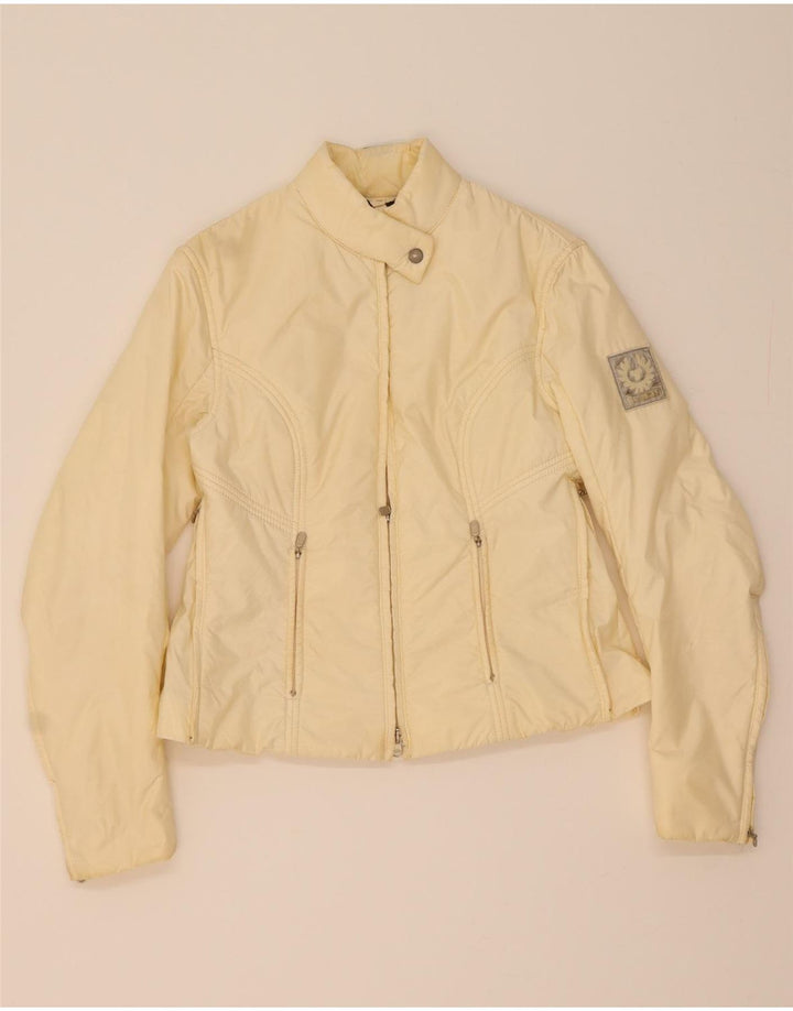 BELSTAFF Womens Windbreaker Jacket IT 42 Medium Off White Polyamide Vintage Belstaff and Second-Hand Belstaff from Messina Hembry 