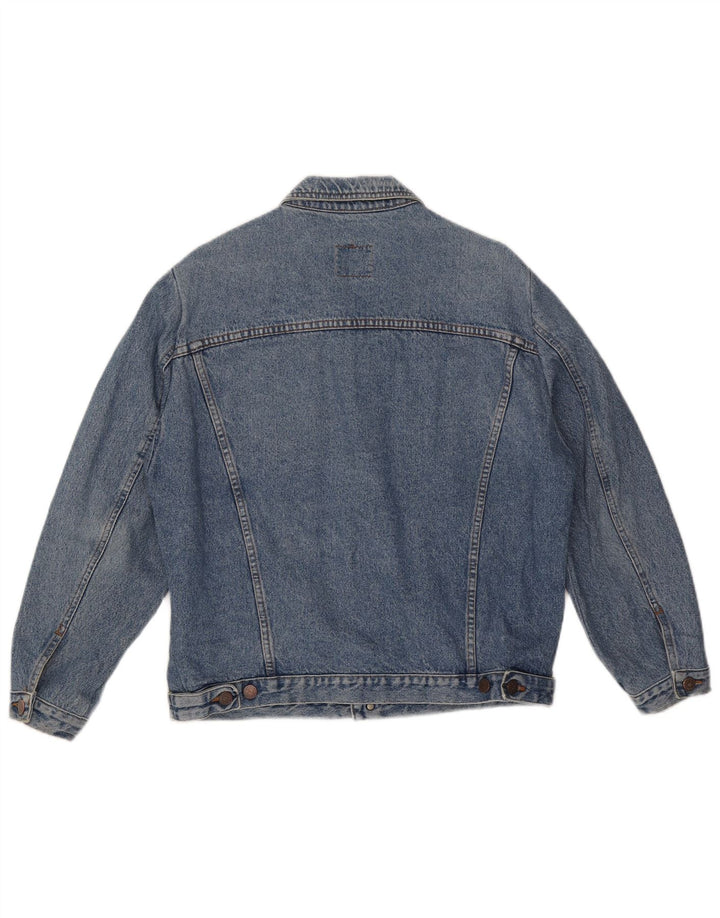 Benetton Herren Jeansjacke IT 50 Large Blau Baumwolle