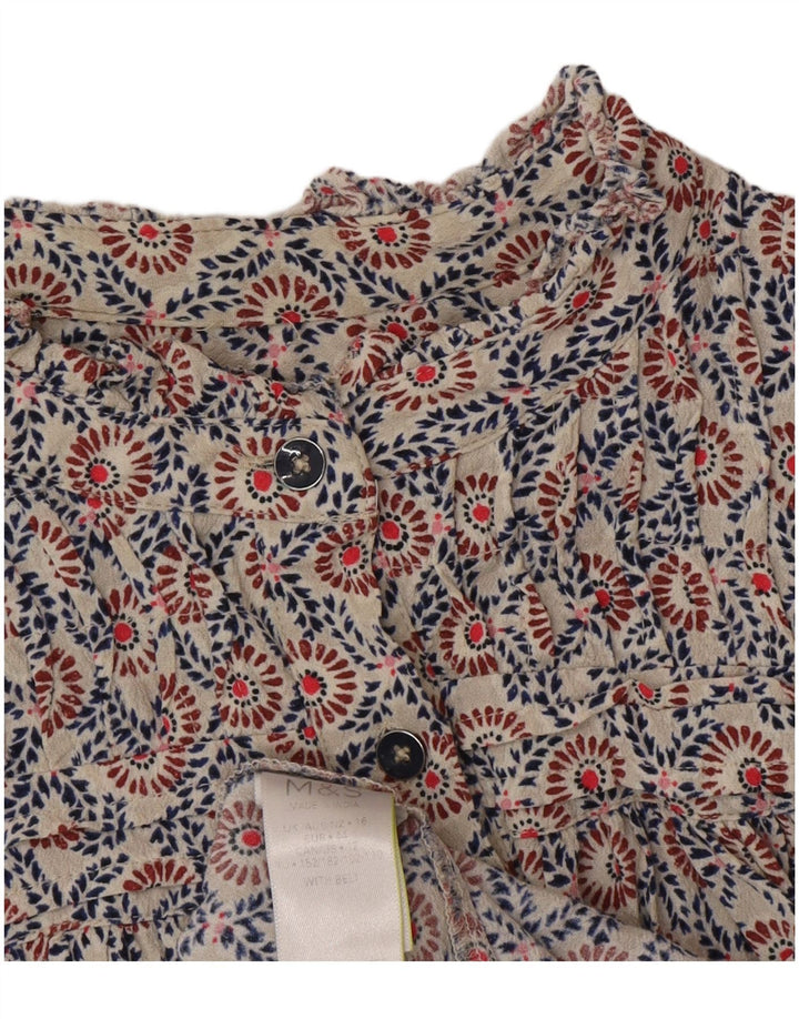 Marks & Spencer Damen-Stufenkleid, Größe 46, mehrfarbig, Bohemian-Stil