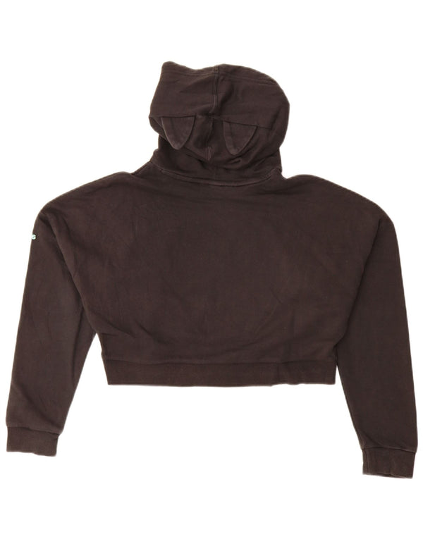 Adidas Mädchen Graphic Crop Hoodie Pullover 11–12 Jahre, schwarze Baumwolle