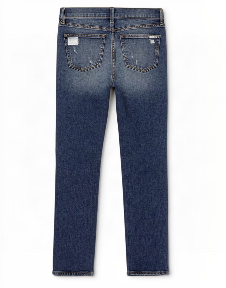 Gap Damen Distressed Straight Jeans W26 L29 Blaue Baumwolle