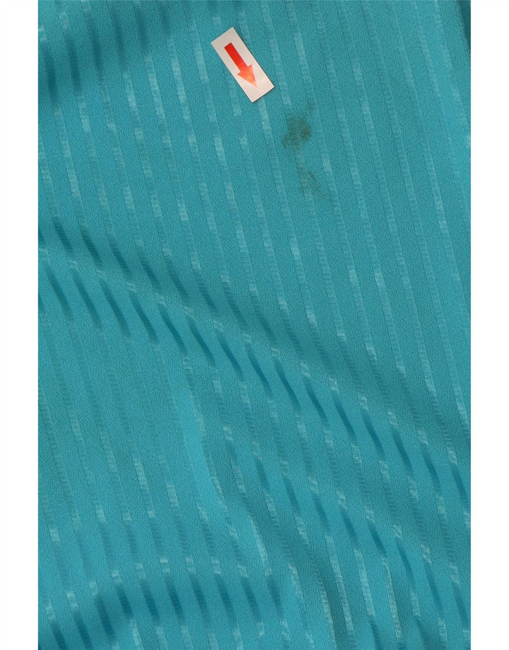 Vintage Damen A-Linie Kleid EU 38 Mittelblau gestreift Polyester