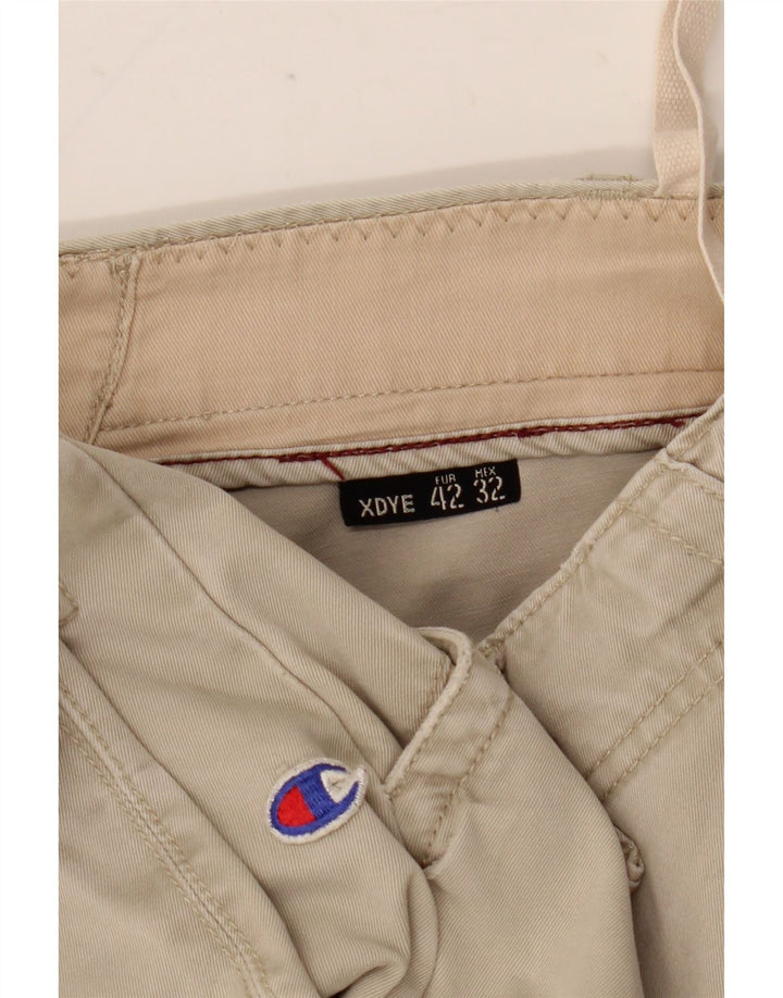 XDYE Gerade Cargohose für Damen, EU 42, Größe L, W34, L31, Beige