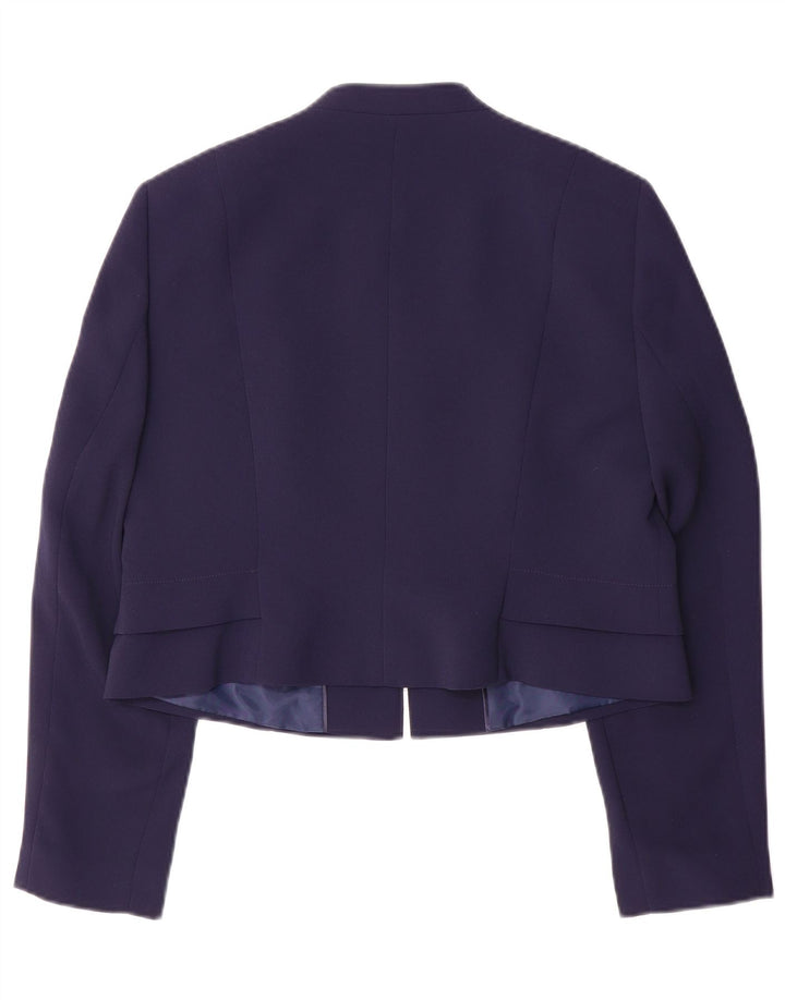PRECIS Damen Crop Open Blazer Jacke UK 14 Medium Marineblau Polyester