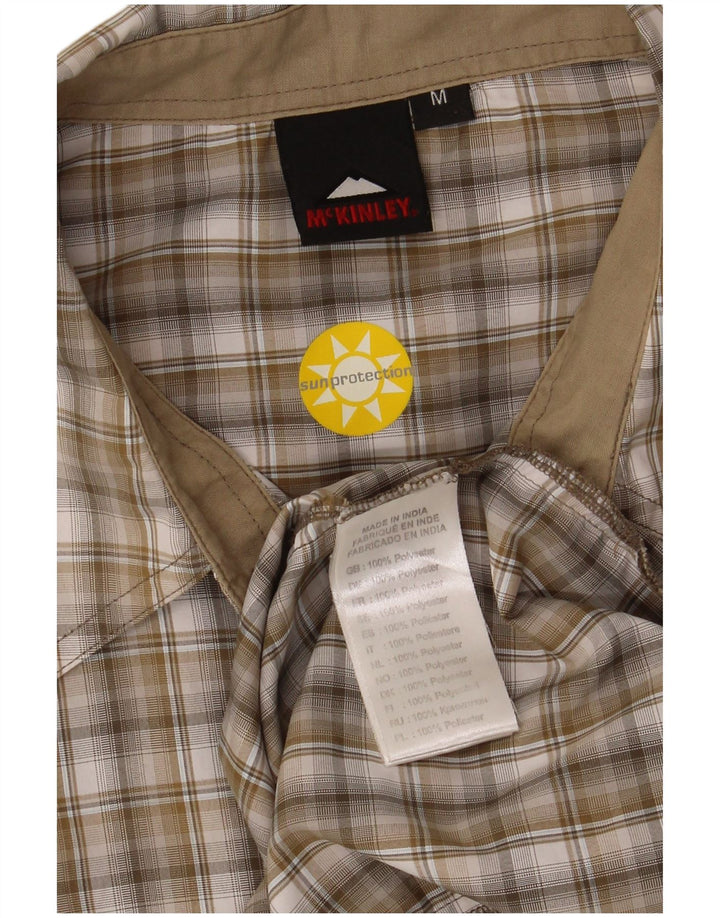 MC Kinley Herren Kurzarmhemd Medium Khaki Check Polyester