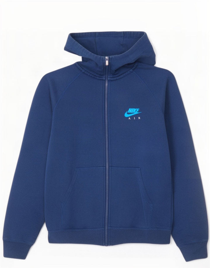 Nike Herren-Kapuzenpullover mit Reißverschluss, groß, marineblaue Baumwolle