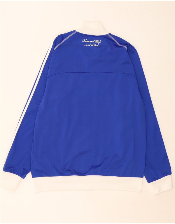 Adidas Herren-Trainingsanzug-Top-Jacke, großes blaues Farbblock-Polyester