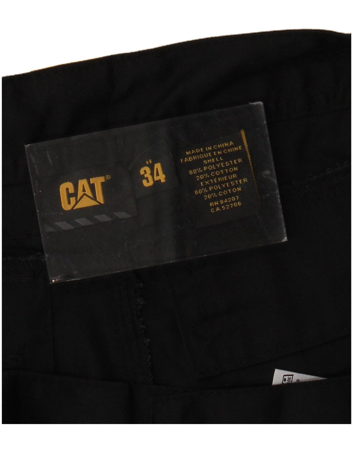 CATERPILLAR Herren Workwear Cargo Shorts W34 Large Schwarz Polyester