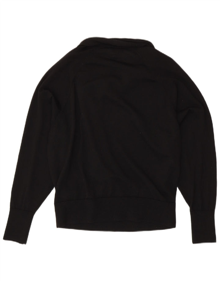 COS Damen-Pullover, übergroß, mit Schalkragen, Gr. 10, Größe S, schwarze Wolle
