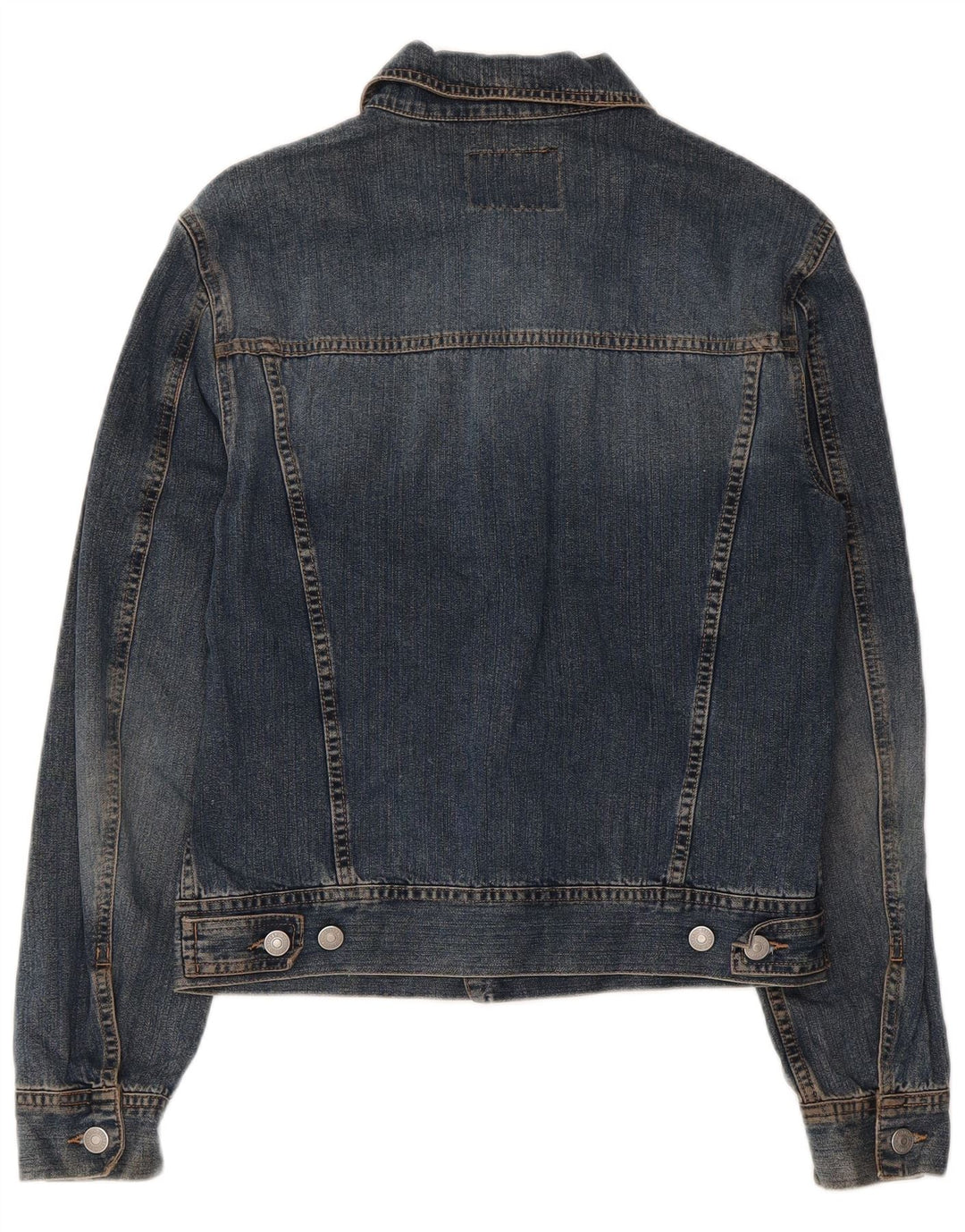 SISLEY Damen Jeansjacke UK 10 Small Blaue Baumwolle