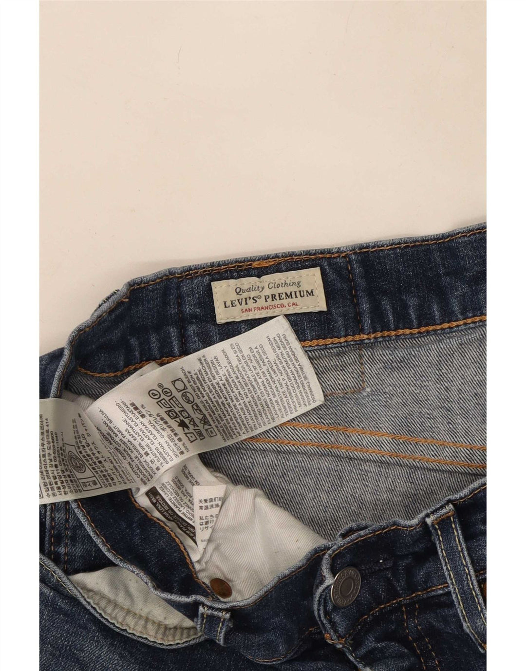 Levi's Herren Straight Jeans W31 L30 Marineblaue Baumwolle