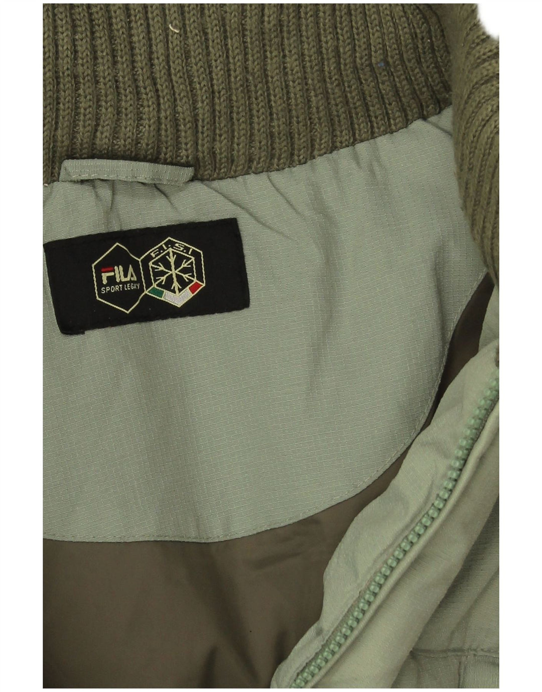 Fila Herren-Jacke mit Kapuze, gepolstert, UK 42, XL, grün, Polyamid