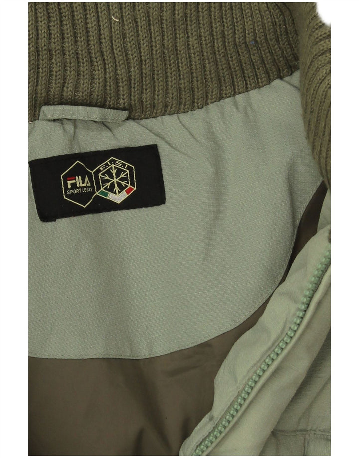 Fila Herren-Jacke mit Kapuze, gepolstert, UK 42, XL, grün, Polyamid