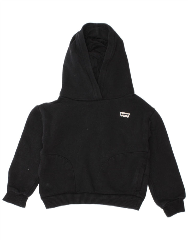 LEVI'S Baby-Jungen-Kapuzenpullover, 18–24 Monate, schwarze Baumwolle