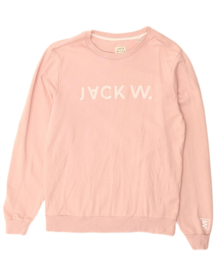 JACK WILLS Herren-Sweatshirt mit Grafik, Mittelrosa, Baumwolle