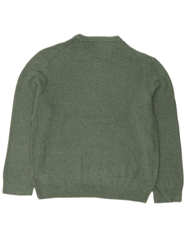 Marks & Spencer Herren-Pullover mit Rundhalsausschnitt, 2XL, grünes Polyamid