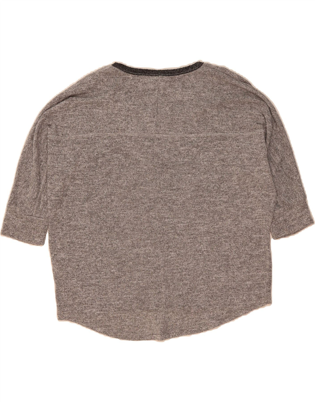 DESIGUAL Womens Oversized Boat Neck Jumper Sweater UK 14 Medium Grey Vintage Desigual and Second-Hand Desigual from Messina Hembry 
