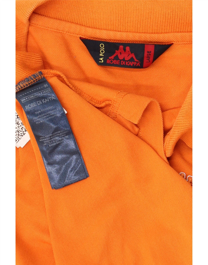 KAPPA Herren Poloshirt Große Orange Baumwolle